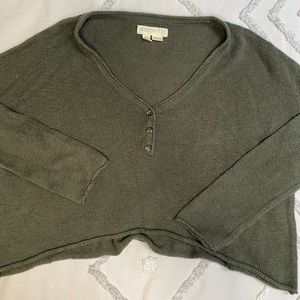 Cropped knit sweater